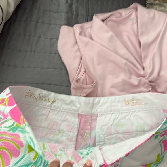 Lilly Pulitzer Callahan Pink and Green Floral Shorts - Picture 3 of 6